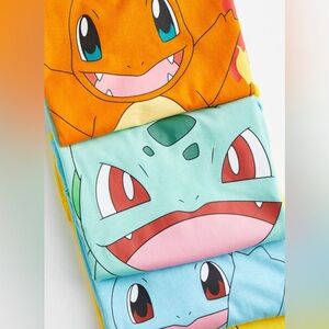 H&M 3/4 New 3 Pokemon Long Sleeve Shirt Bundle *Charmander Squirtle Bulbasaur